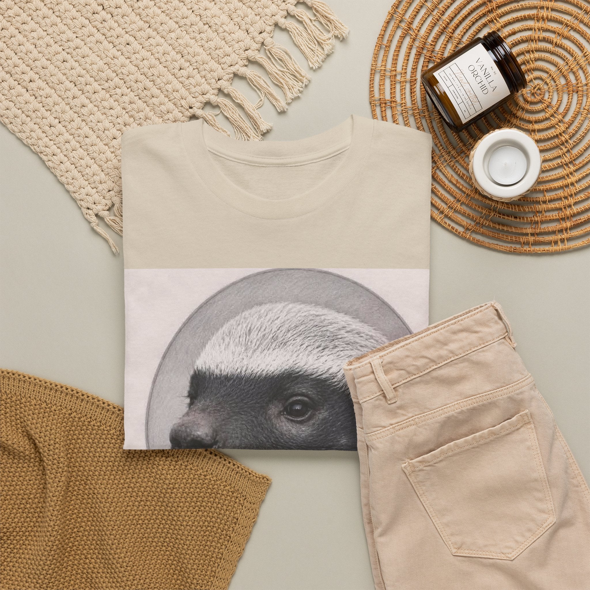 Badger Portrait Tee — "Which One of Y’all MF Said Something About a Home?" Graphic T‑Shirt