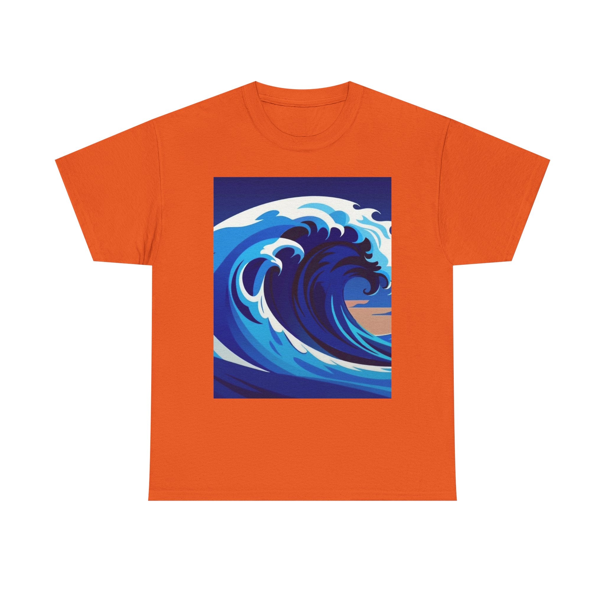 T-Shirt — Coastal Wave Graphic Tee (Ocean Sunset Wave Art)