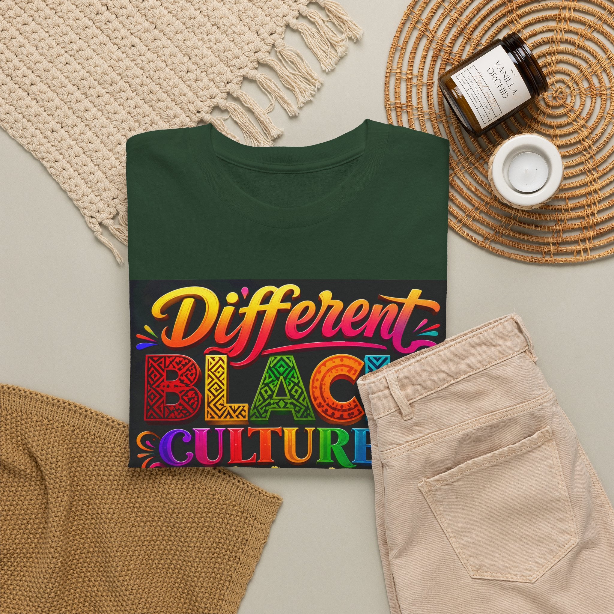 T-Shirt — Different Black Cultures, Same Black Skin Graphic Tee (Black History & Unity)