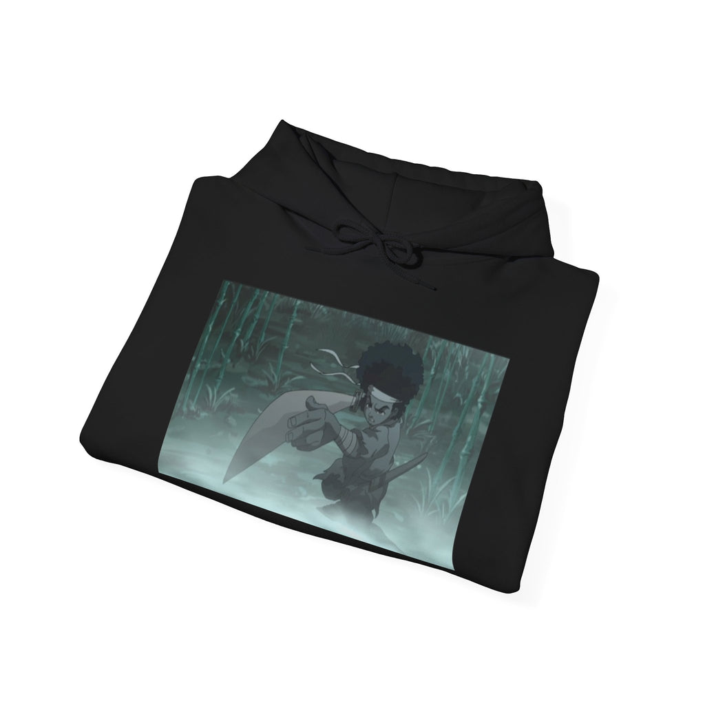 Moody Forest Angel Hoodie — Ethereal Wings Graphic Sweatshirt