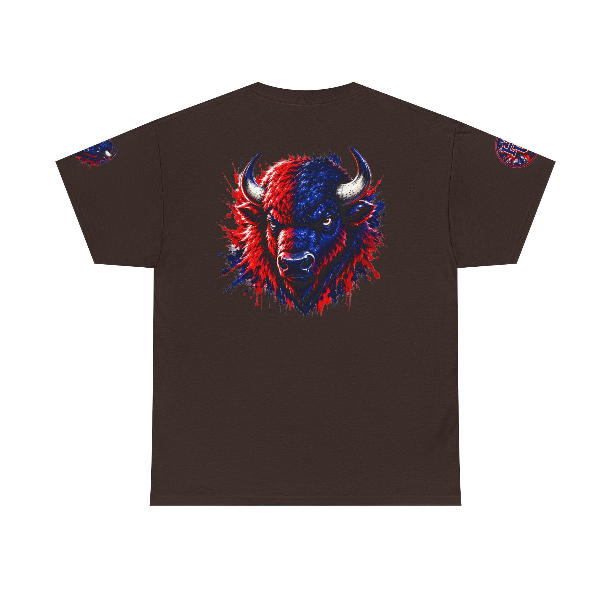 Howard University Buffalo Spirit Tee — HU Bison Red & Blue Campus Shirt