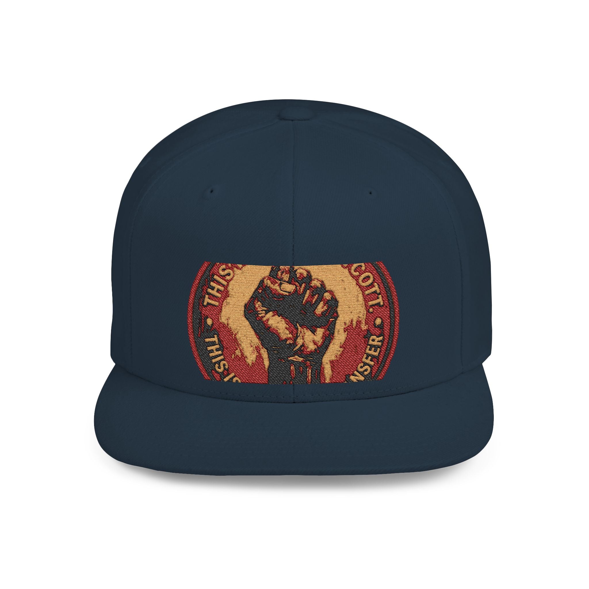 Raised Fist Snapback Hat – Vintage Protest Emblem Flat Bill Cap