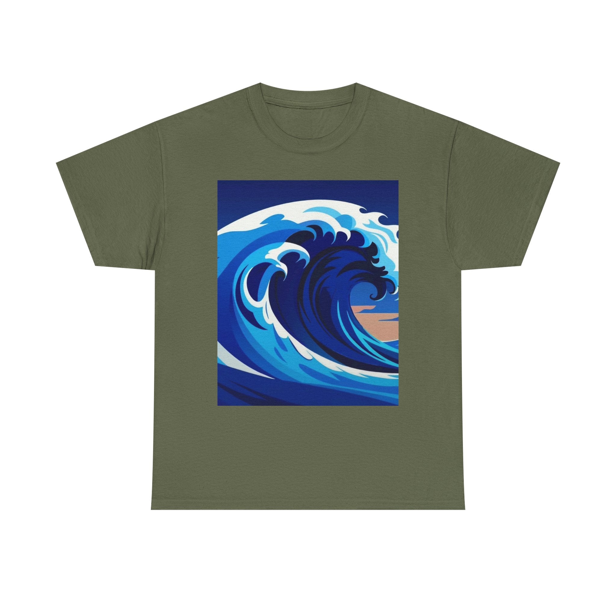 T-Shirt — Coastal Wave Graphic Tee (Ocean Sunset Wave Art)