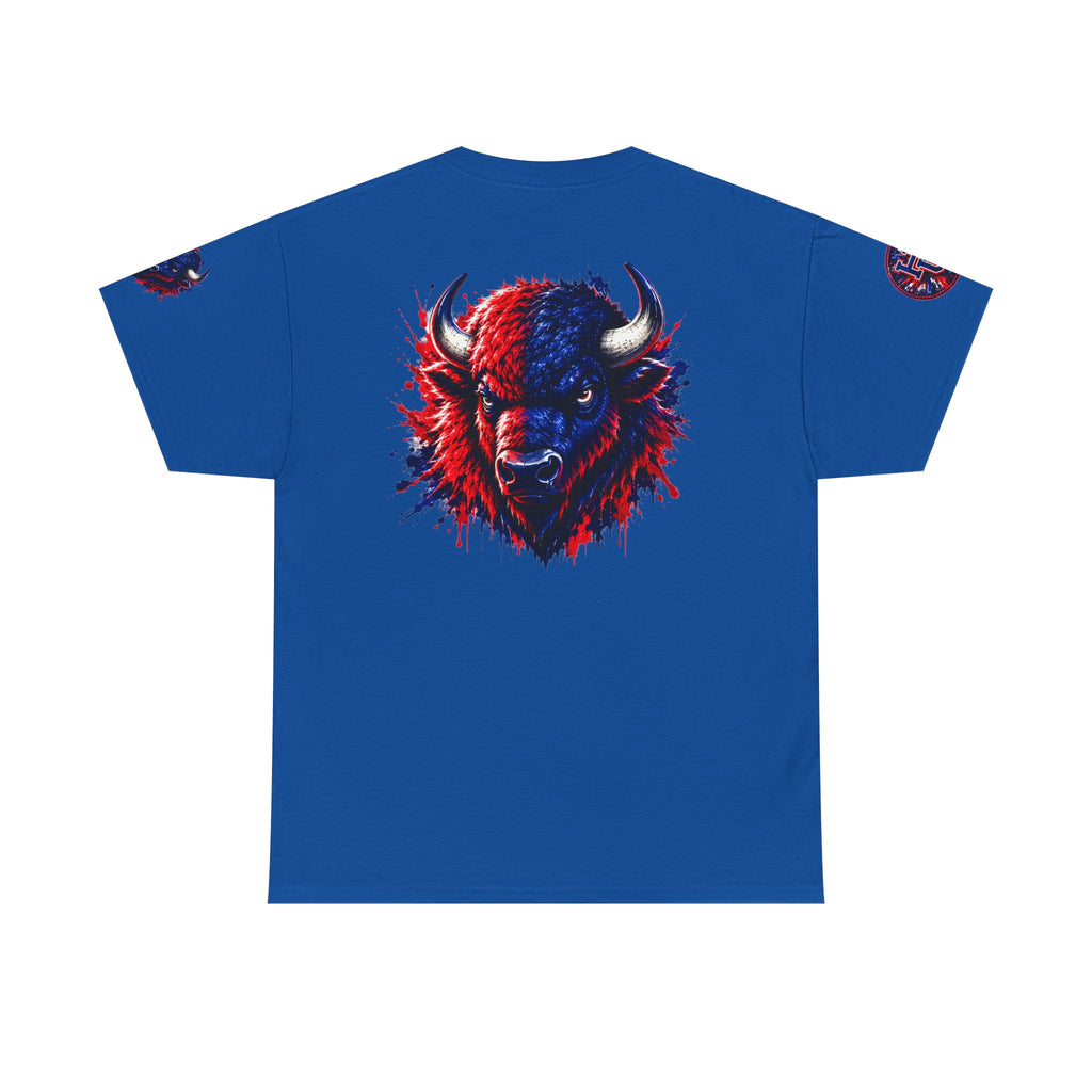 Howard University Buffalo Spirit Tee — HU Bison Red & Blue Campus Shirt