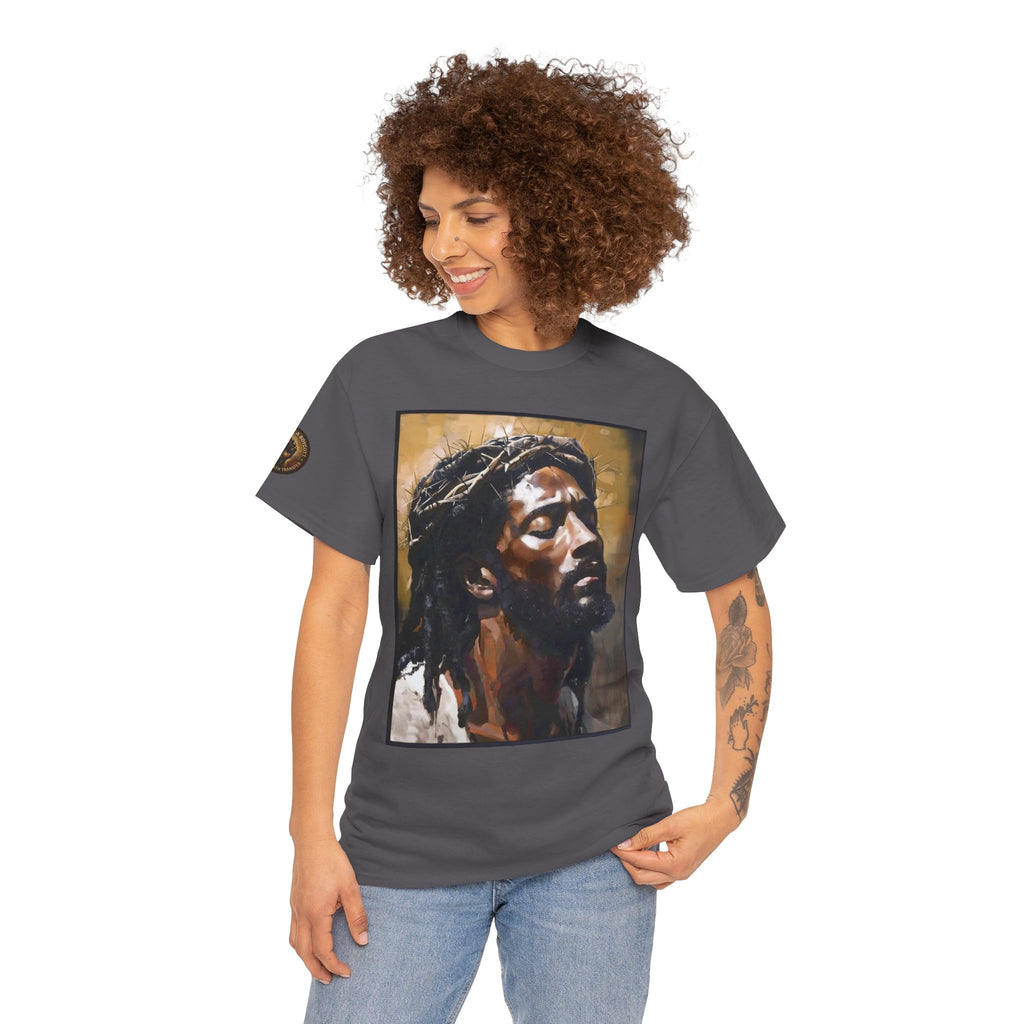 Jesus Portrait Tee with 'This Is Not A Boycott — This Is A Wealth Transfer' Back Emblem