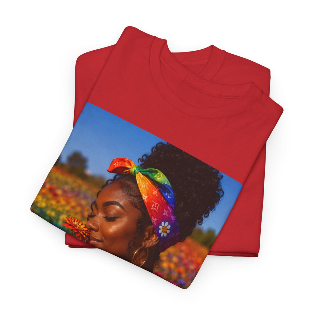 T-Shirt — Rainbow Empowerment Portrait Tee ("This Is Not A Boycott, This Is A Human Transaction")