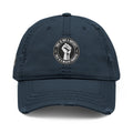 Distressed Embroidered Dad Hat — Raised Fist Emblem, “In Every Lifetime” Back Tag