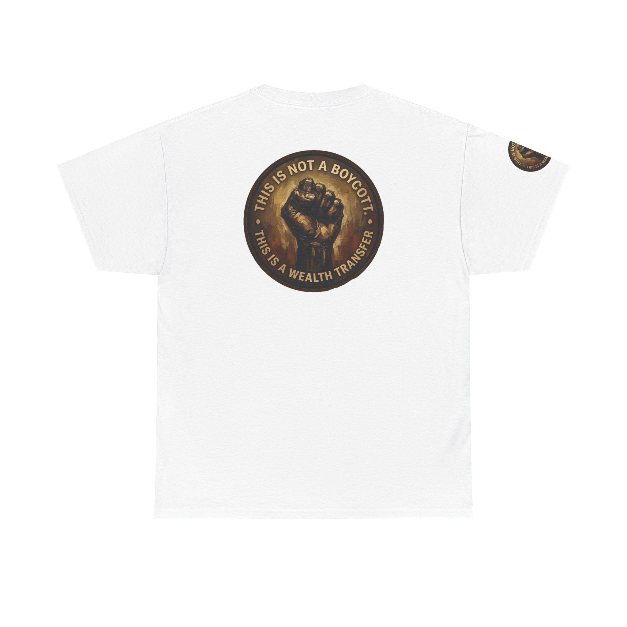 Jesus Portrait Tee with 'This Is Not A Boycott — This Is A Wealth Transfer' Back Emblem