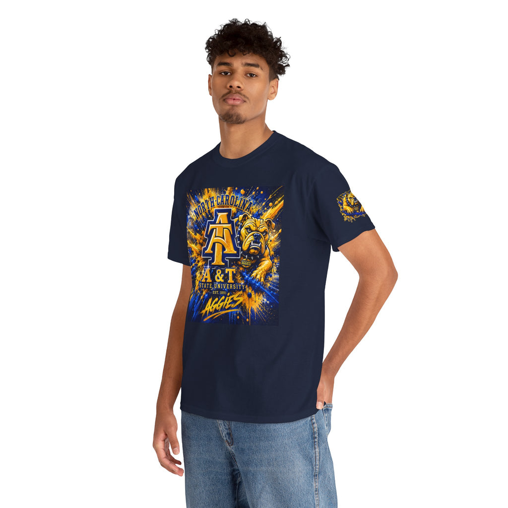 North Carolina A&T Aggies Bulldog T-Shirt — A&T Logo College Tee