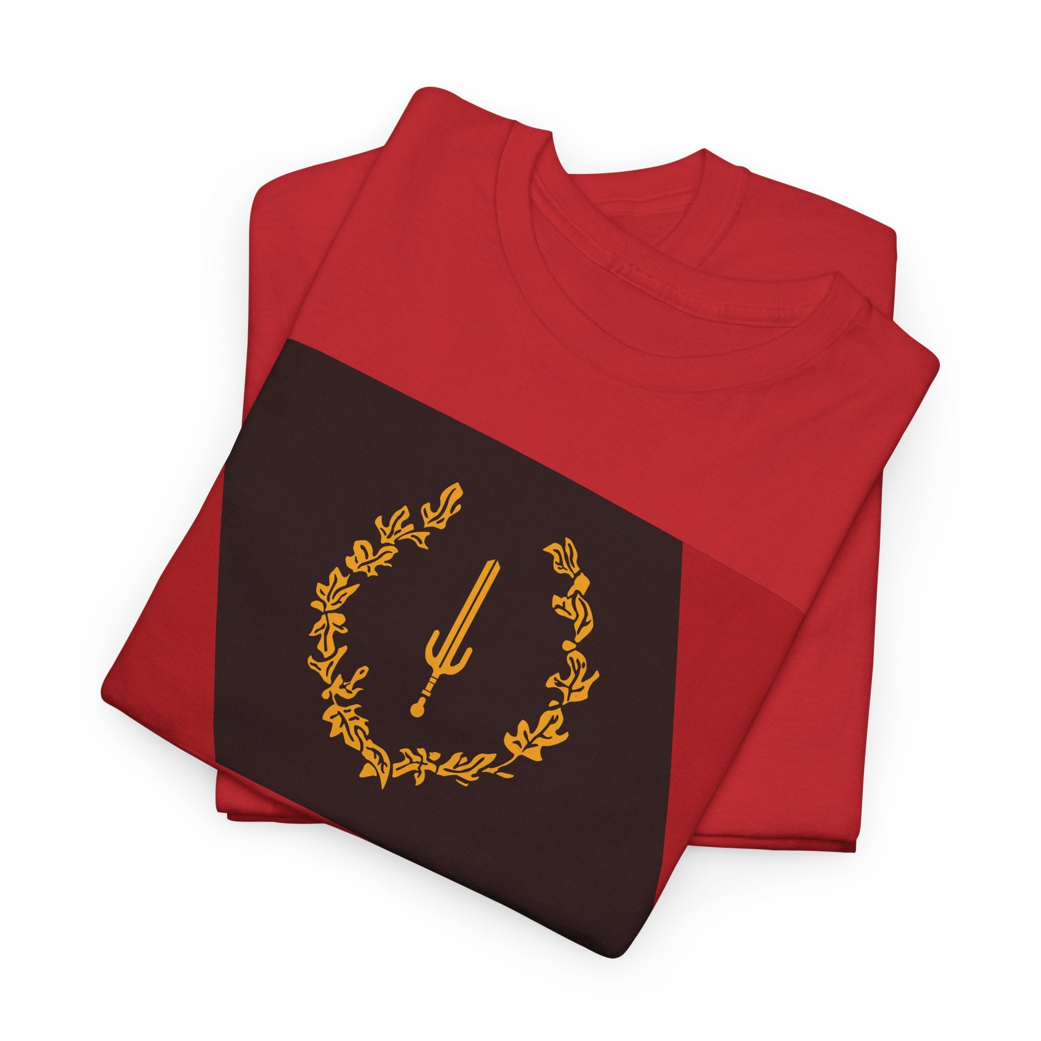 Laurel Trident Tee — Vintage Gold Emblem Graphic T-Shirt