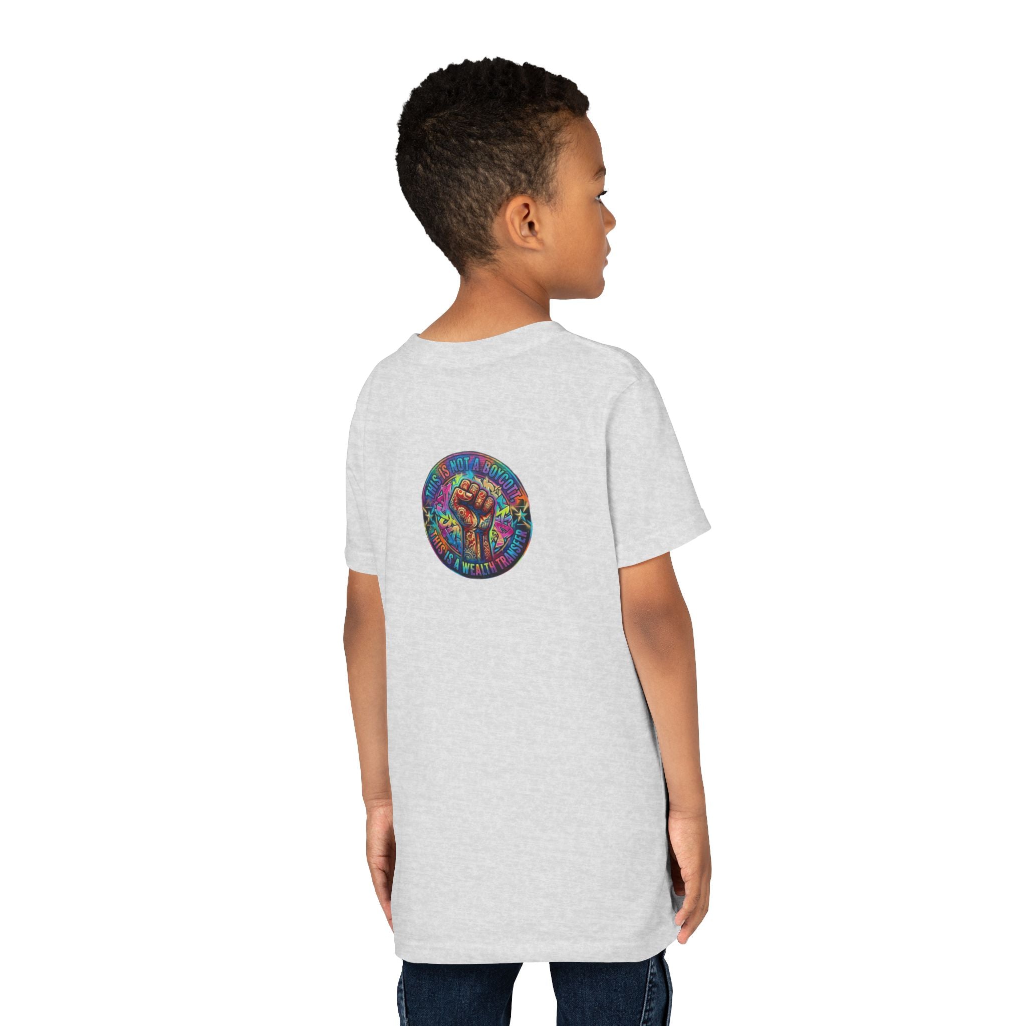 Retro Pixel Explosion Youth Tee — Smiling Avatar, Hearts, Gems & Controllers