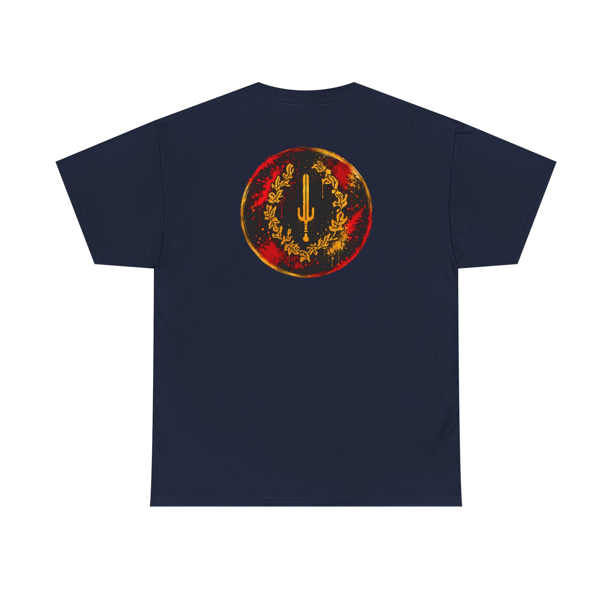 Laurel Trident Tee — Vintage Gold Emblem Graphic T-Shirt