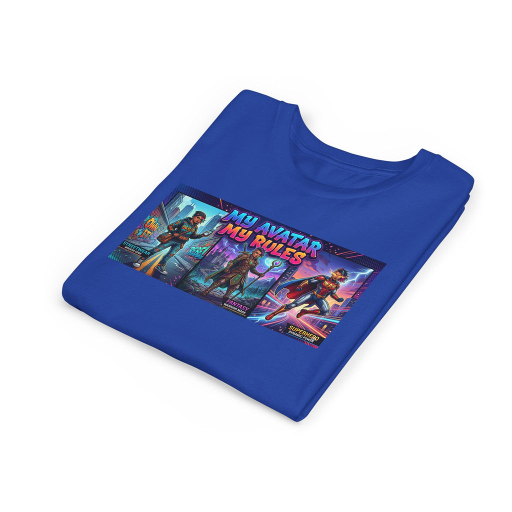 Youth Tee — “MY AVATAR MY RULES” Customizable Character Graphic