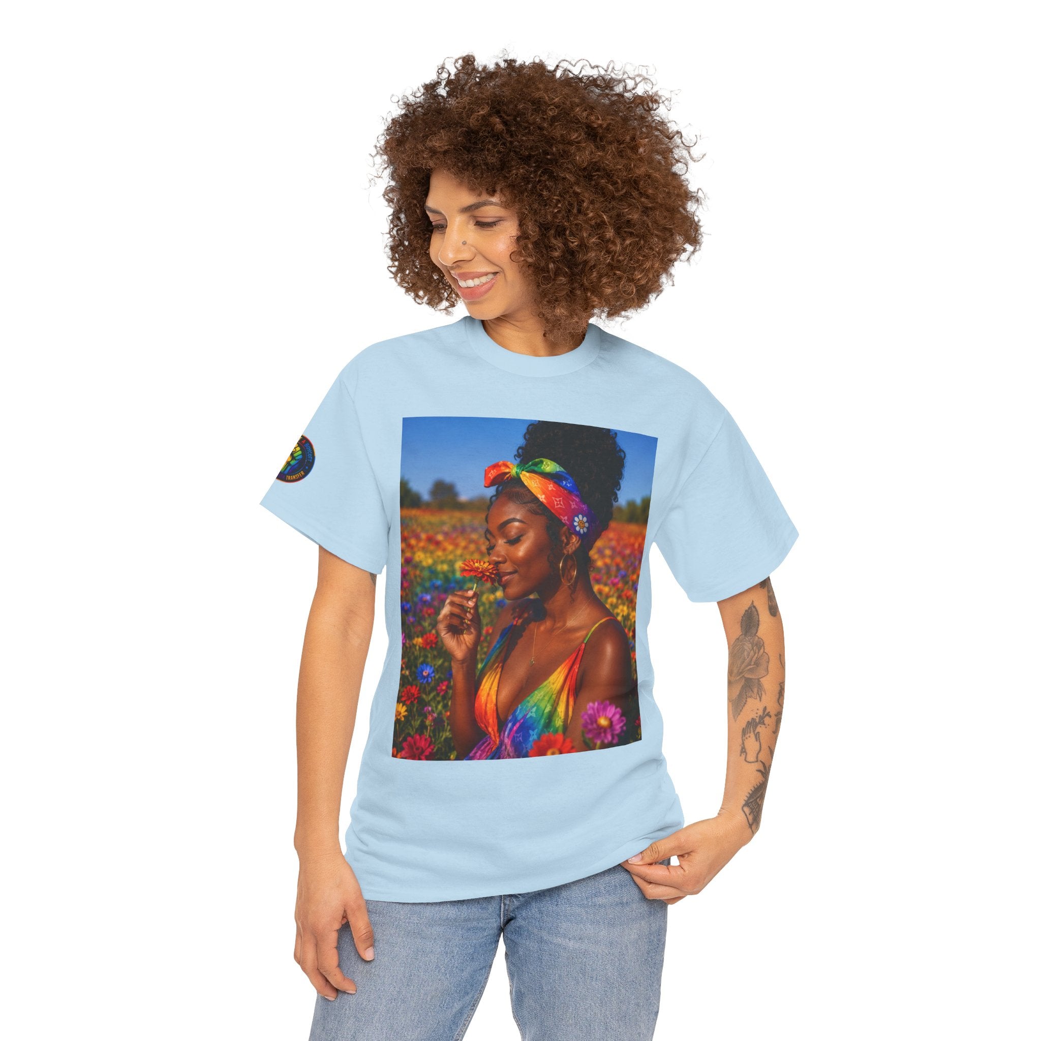 T-Shirt — Rainbow Empowerment Portrait Tee ("This Is Not A Boycott, This Is A Human Transaction")