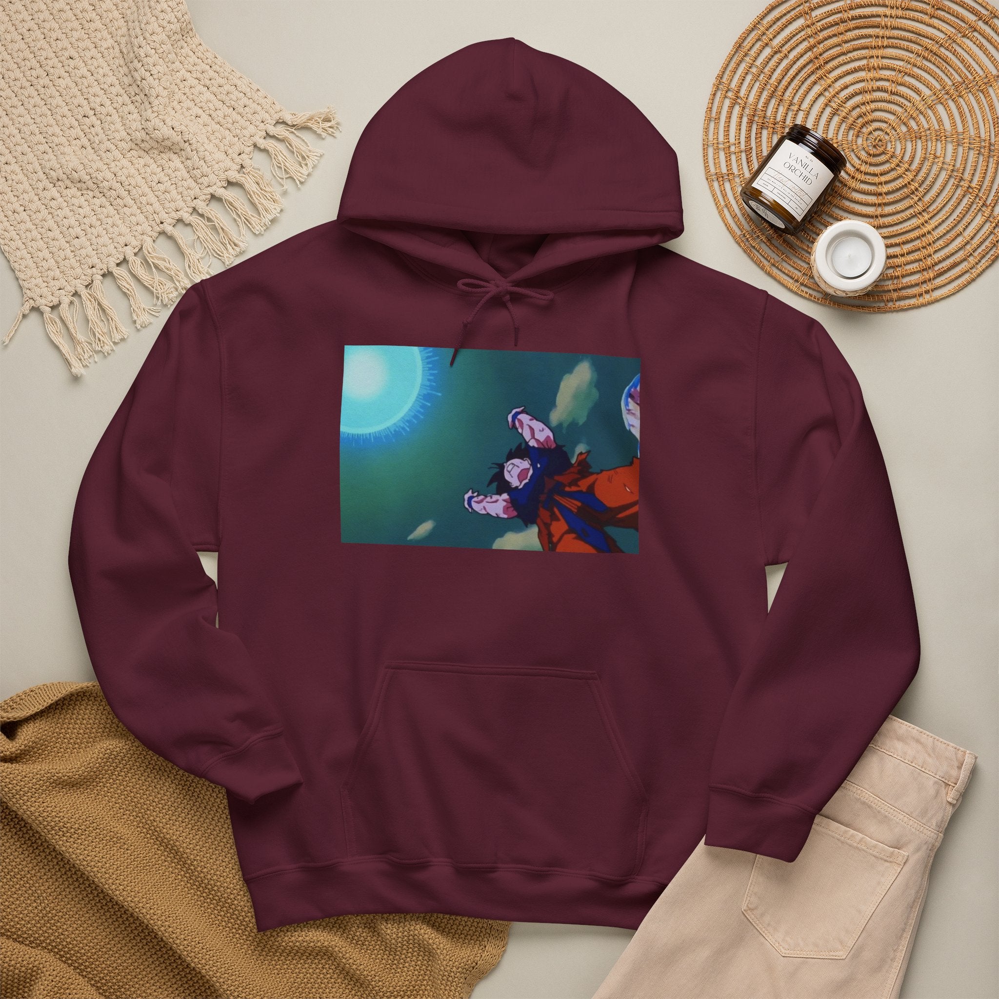 Anime Night Sky Hoodie — Girls Under the Moon Graphic Sweatshirt