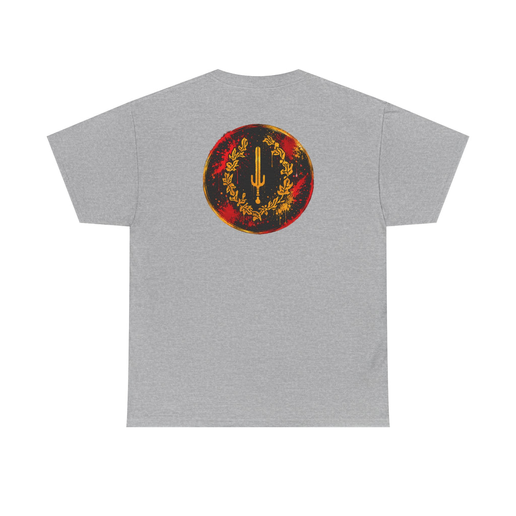 Laurel Trident Tee — Vintage Gold Emblem Graphic T-Shirt