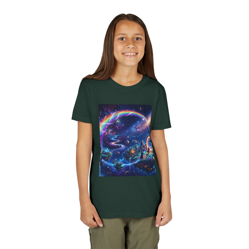 Galaxy Fantasy Youth Tee — Floating Islands, Robots & Magic Portals