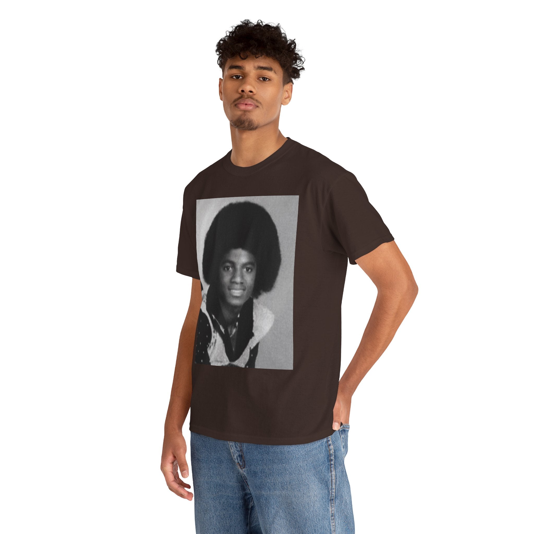 Graphic Tee — Retro Portrait Front with Black Power Fist Back