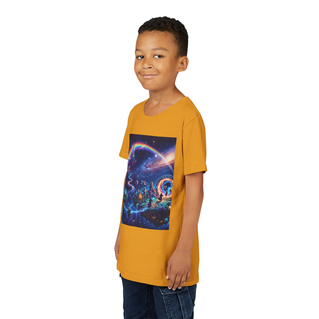 Galaxy Fantasy Youth Tee — Floating Islands, Robots & Magic Portals
