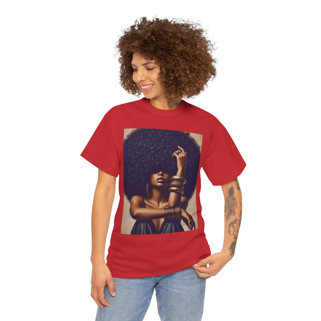 Afro Goddess Portrait Tee — Empowerment Graphic T-Shirt