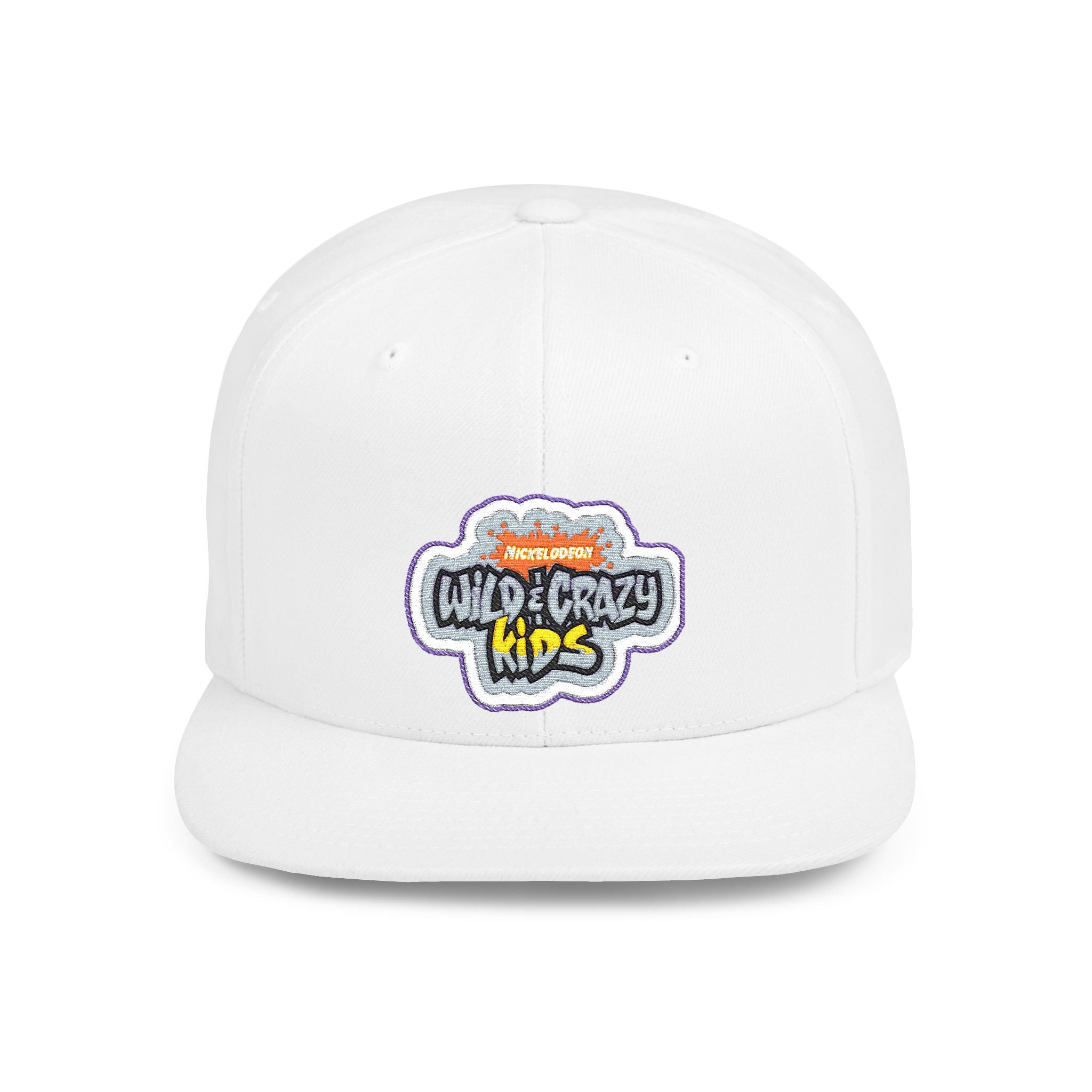 Flat Bill Snapback Hat — 'Neighborhood Vibes' Embroidered Patch Cap