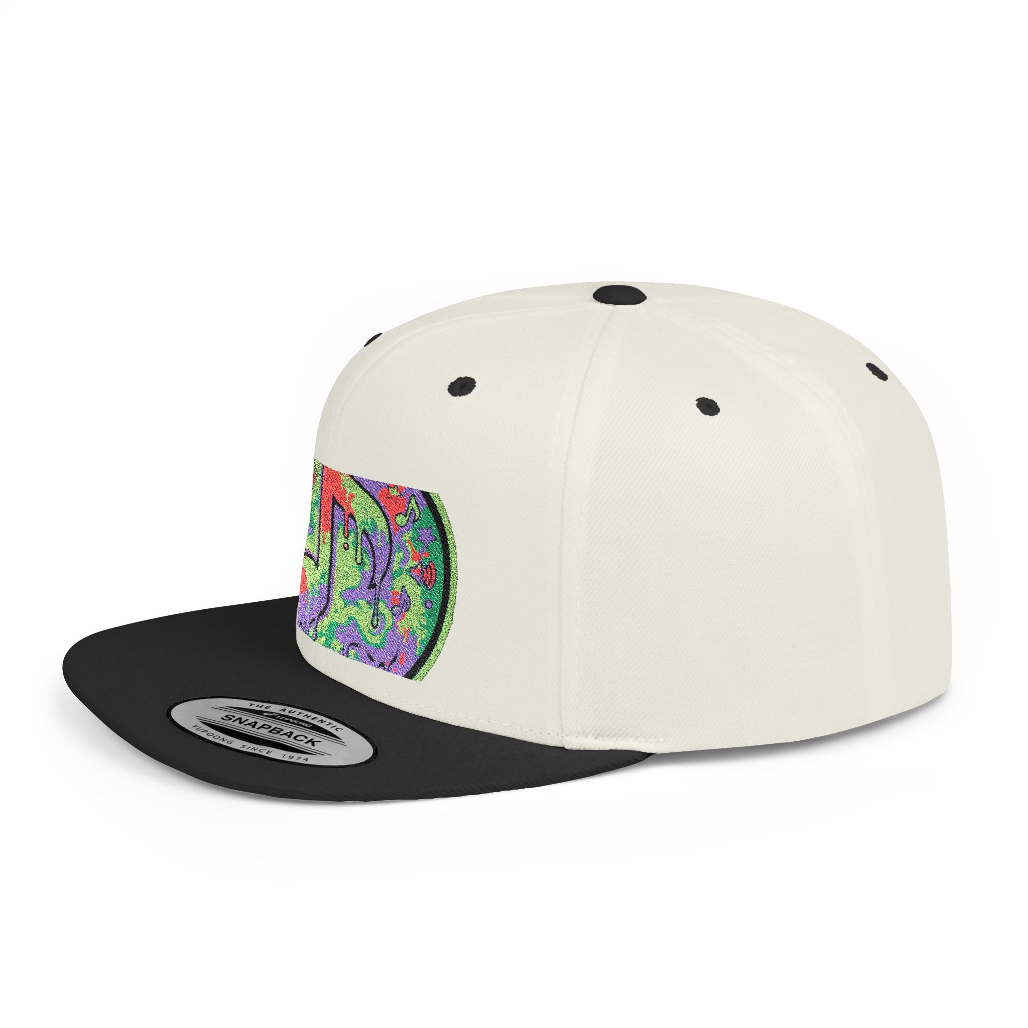Copy of Copy of Flat Bill Snapback Hat — Retro Dance Crew Graphic Cap