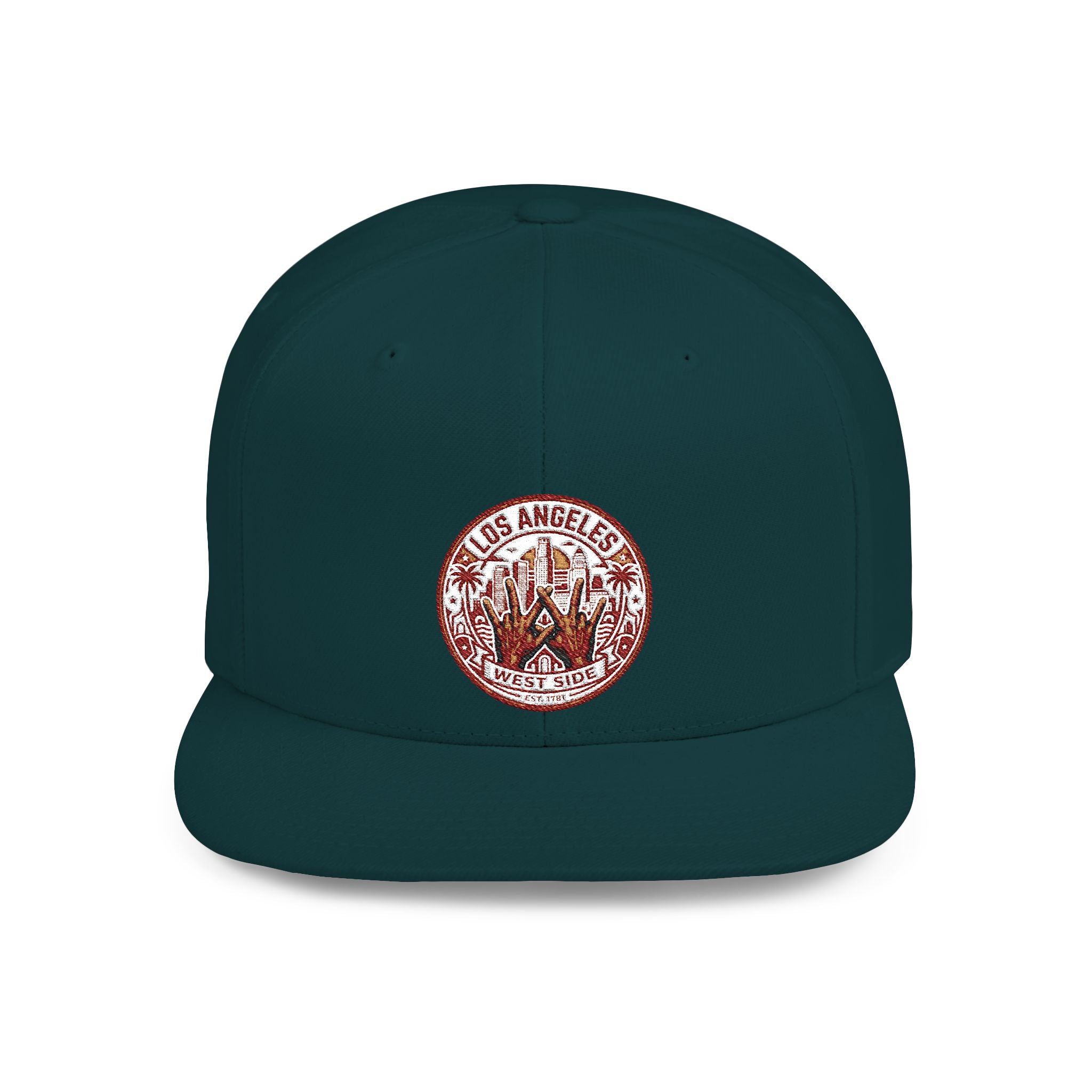 Wildflower Crown Snapback Hat — 'Little Dreamer' Floral Embroidered Flat Bill