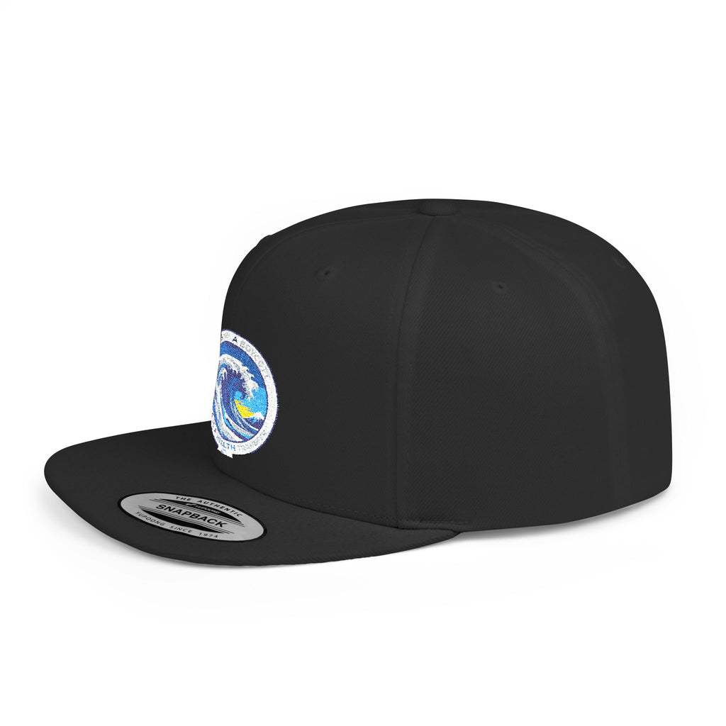 Copy of Reggae Vibes Flat Bill Snapback Hat — Colorful Rasta Music Patch