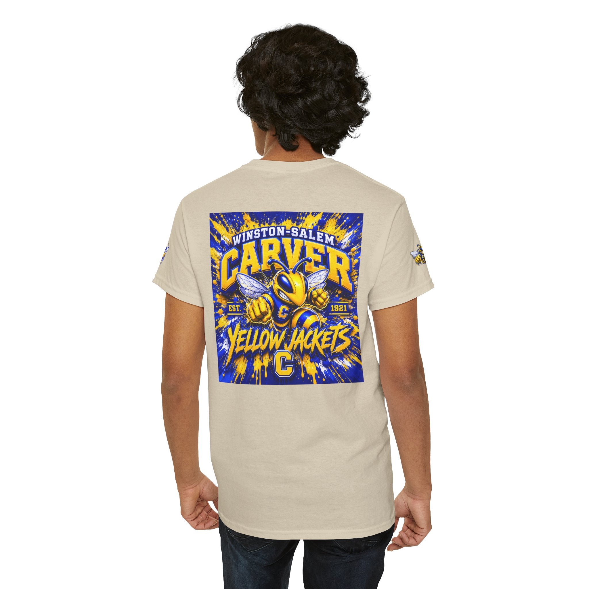 Carver Yellow Jackets Graphic T‑Shirt — Winston‑Salem School Spirit Tee