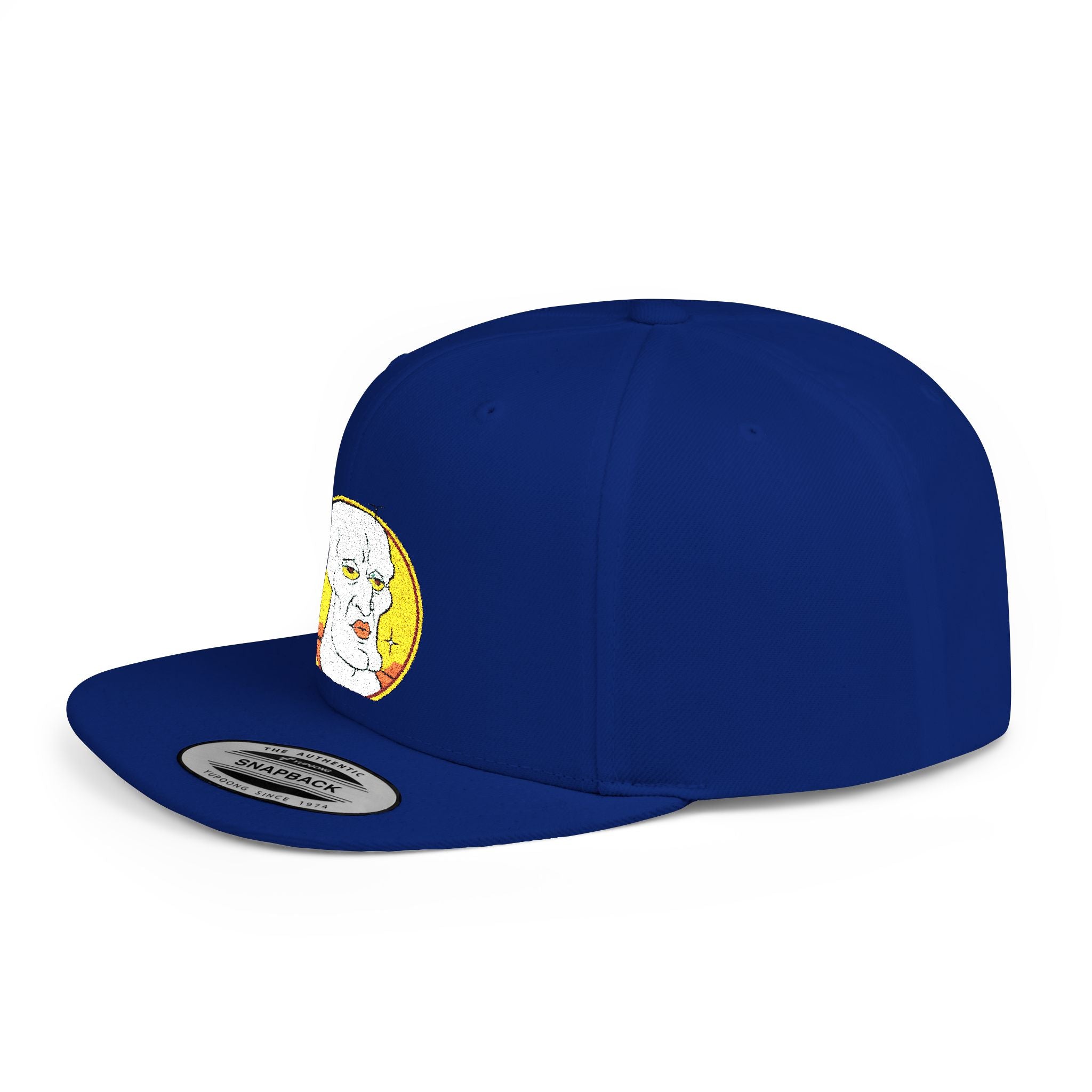 Snapback Hat — Cute Cat Holding Flower Patch, Cute Kawaii Cat Embroidered Cap