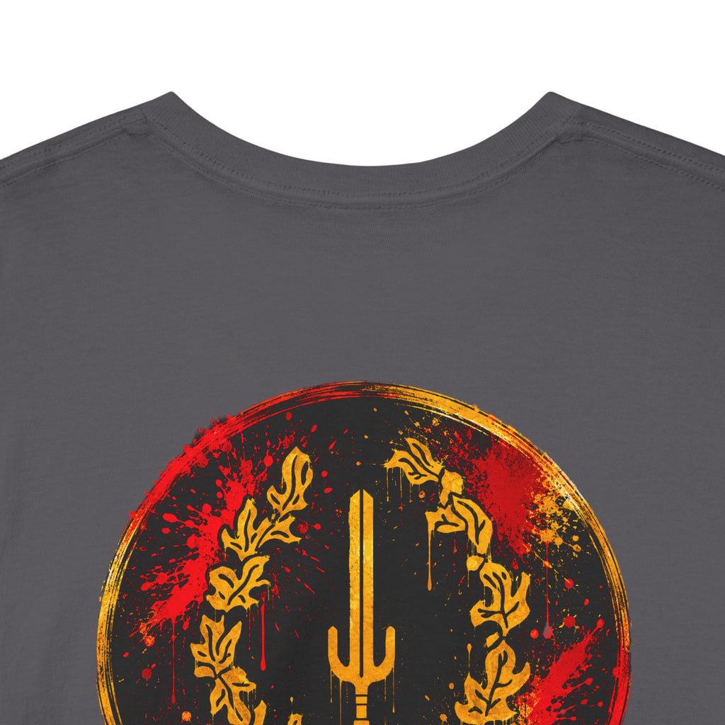 Laurel Trident Tee — Vintage Gold Emblem Graphic T-Shirt