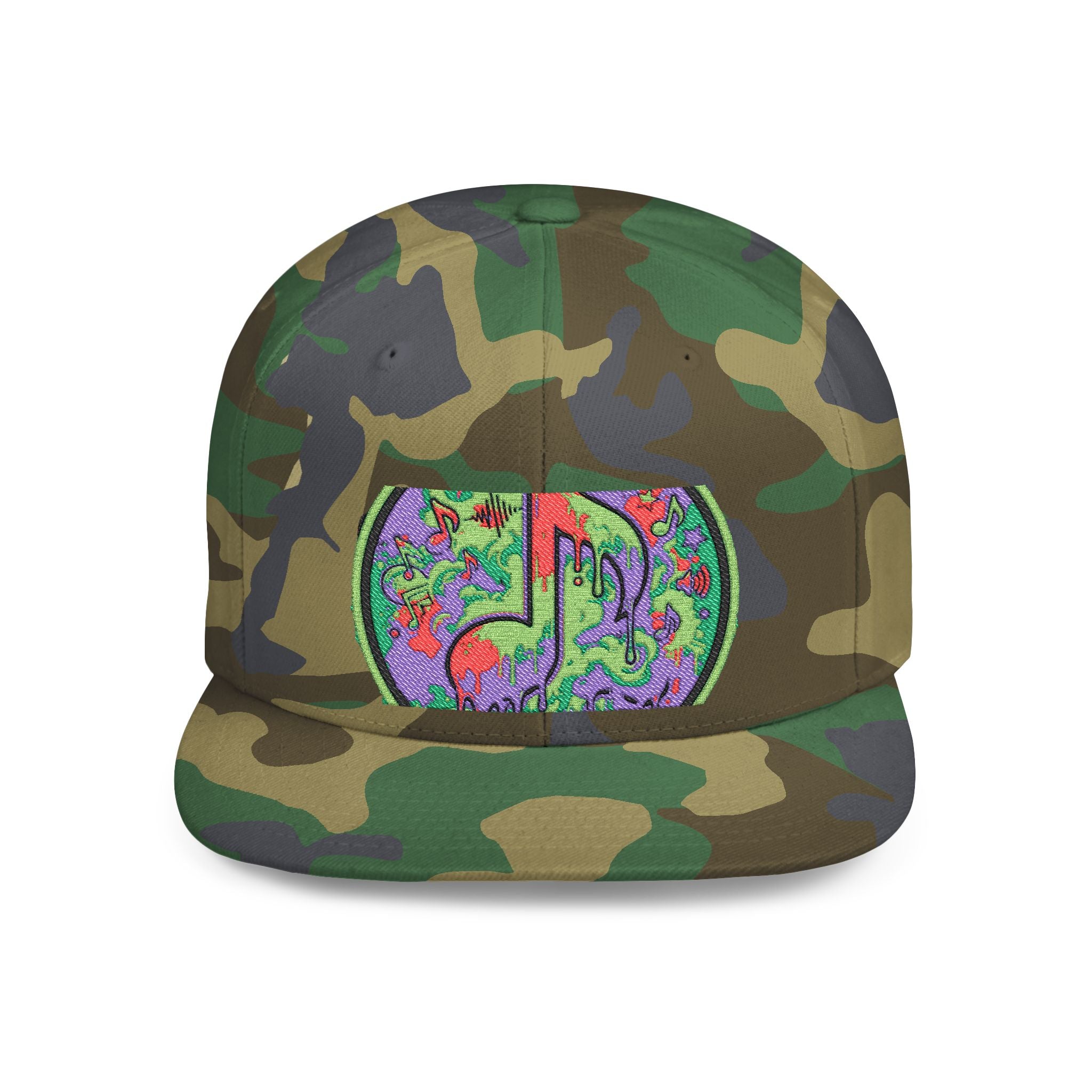 Copy of Copy of Flat Bill Snapback Hat — Retro Dance Crew Graphic Cap