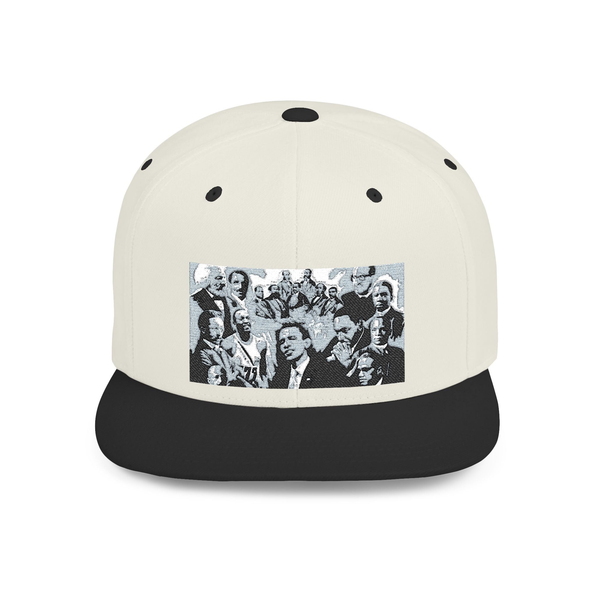 Copy of Reggae Vibes Flat Bill Snapback Hat — Colorful Rasta Music Patch