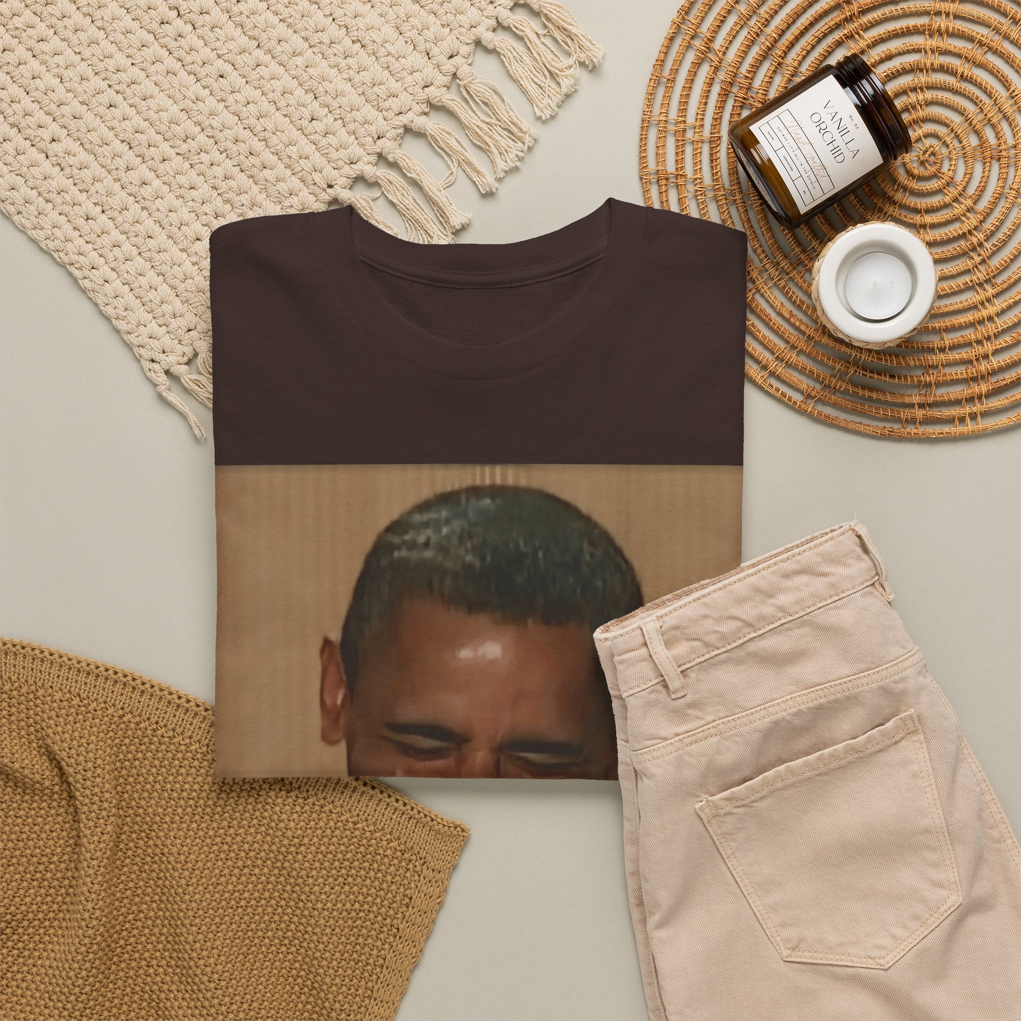 Laughing President Photo Tee — Vintage Smile Graphic T-Shirt