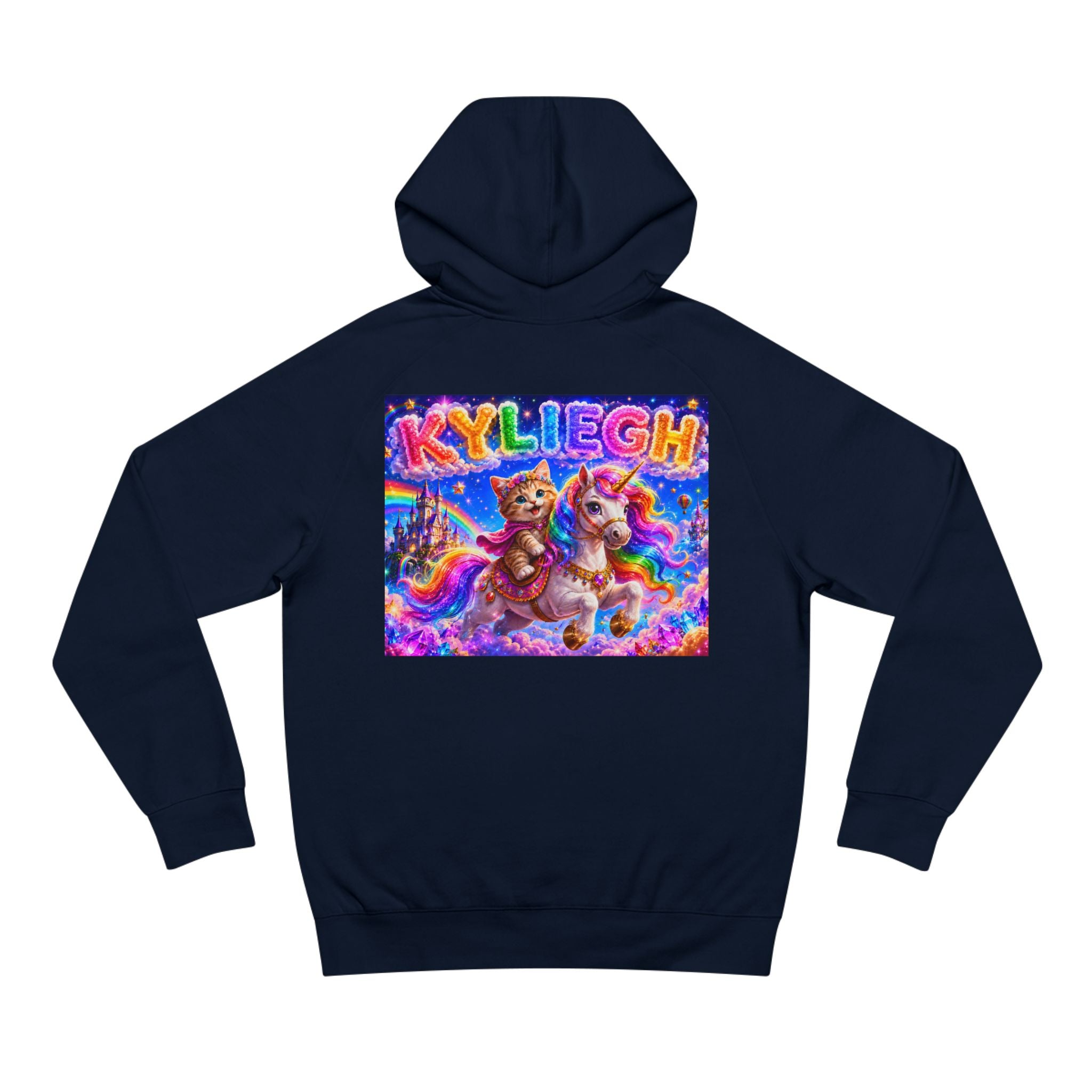 KYLIEGH Rainbow Pony Hoodie — Personalized Cute Unicorn Graphic Pullover