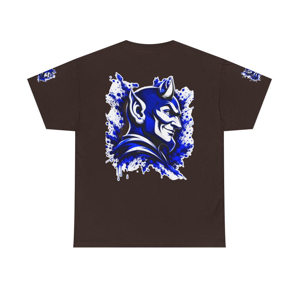 Duke Blue Devils Graphic Tee — Splatter Devil Logo T‑Shirt