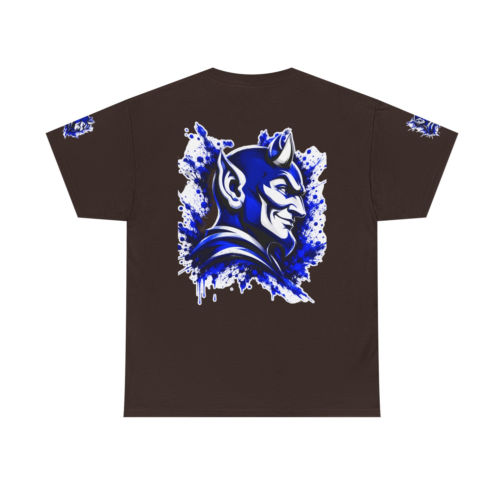 Duke Blue Devils Graphic Tee — Splatter Devil Logo T‑Shirt