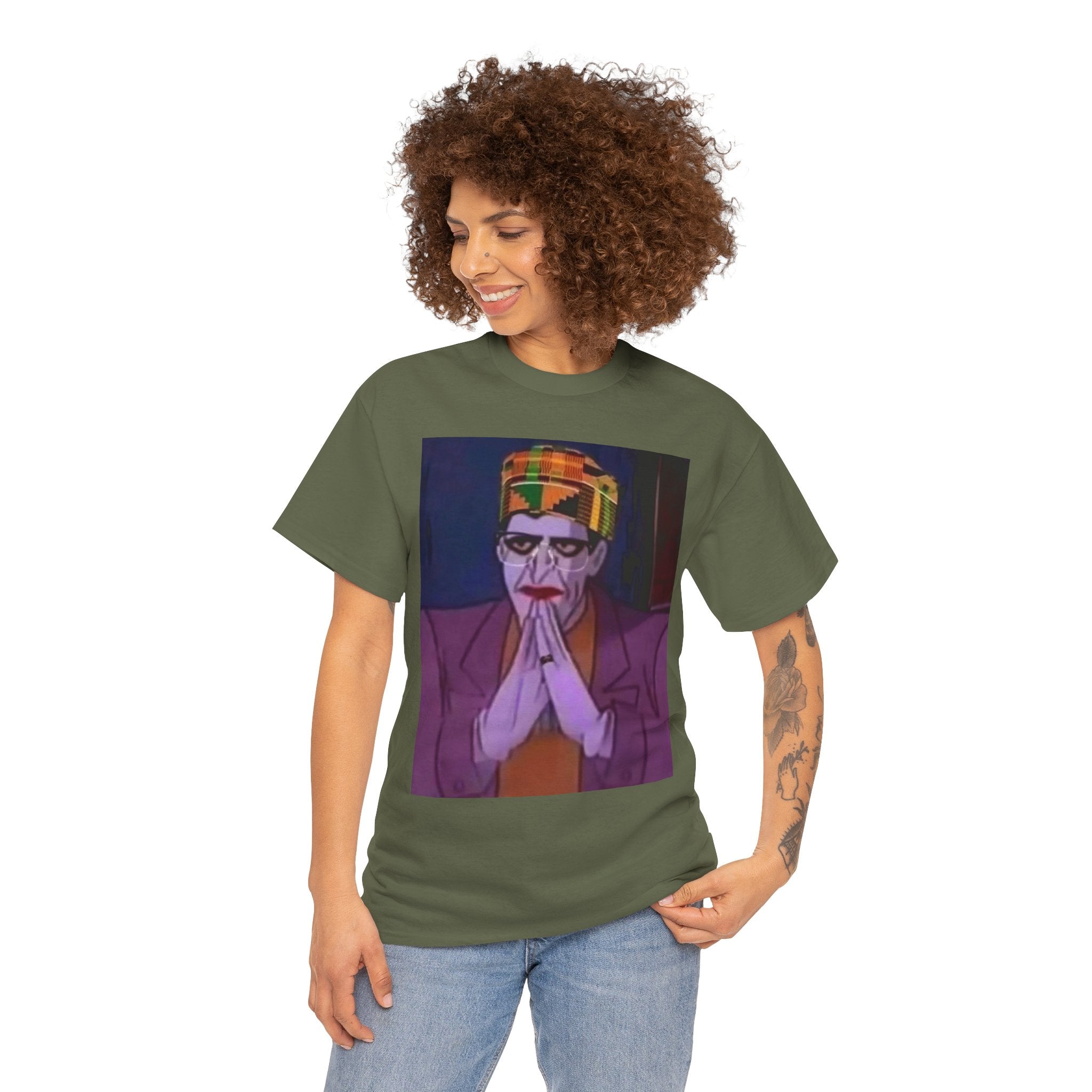 Graphic Tee — Vintage Afrocentric Joker Portrait & Psychedelic Raised Fist Art