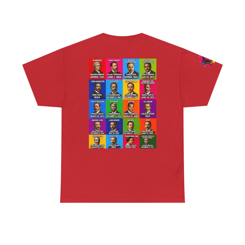 Black inventors Grid T‑Shirt — Colorful Historical Portraits Tee
