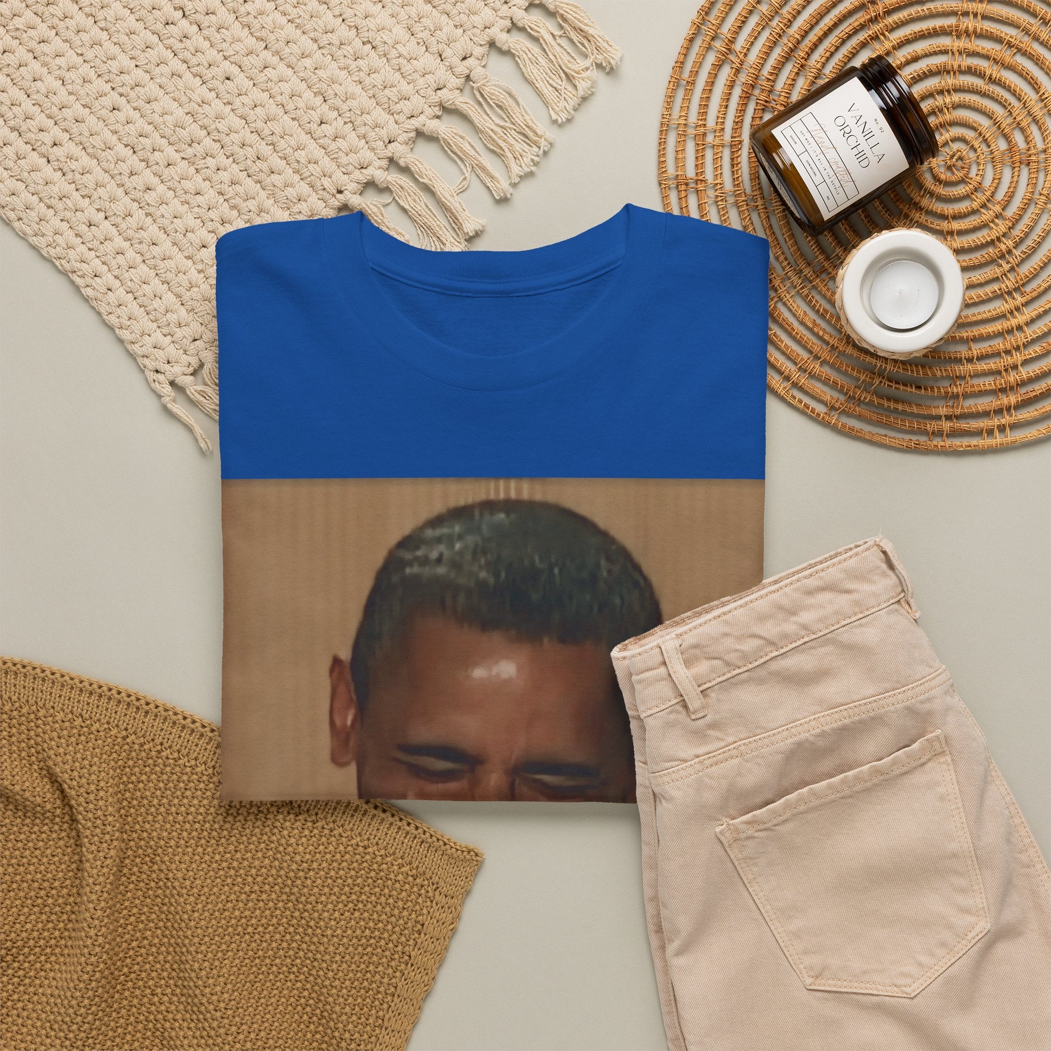 Laughing President Photo Tee — Vintage Smile Graphic T-Shirt