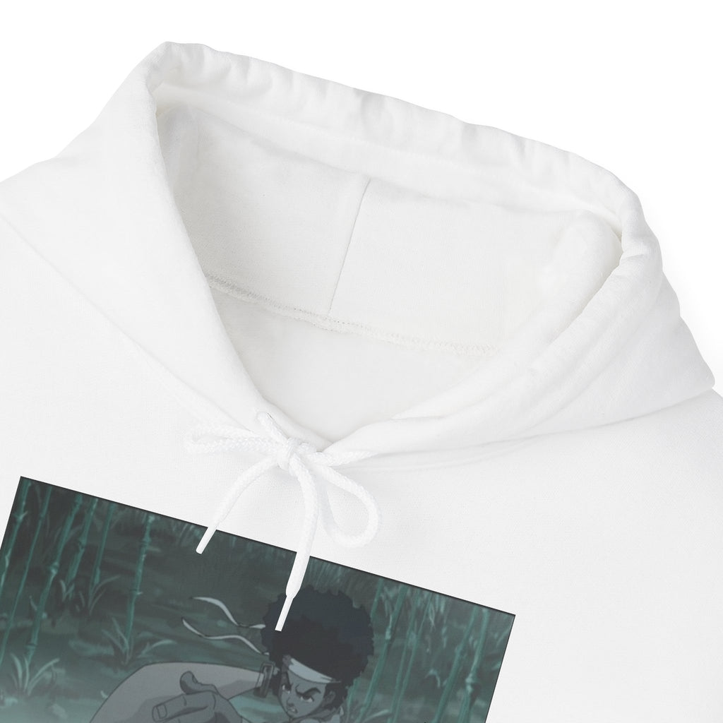 Moody Forest Angel Hoodie — Ethereal Wings Graphic Sweatshirt