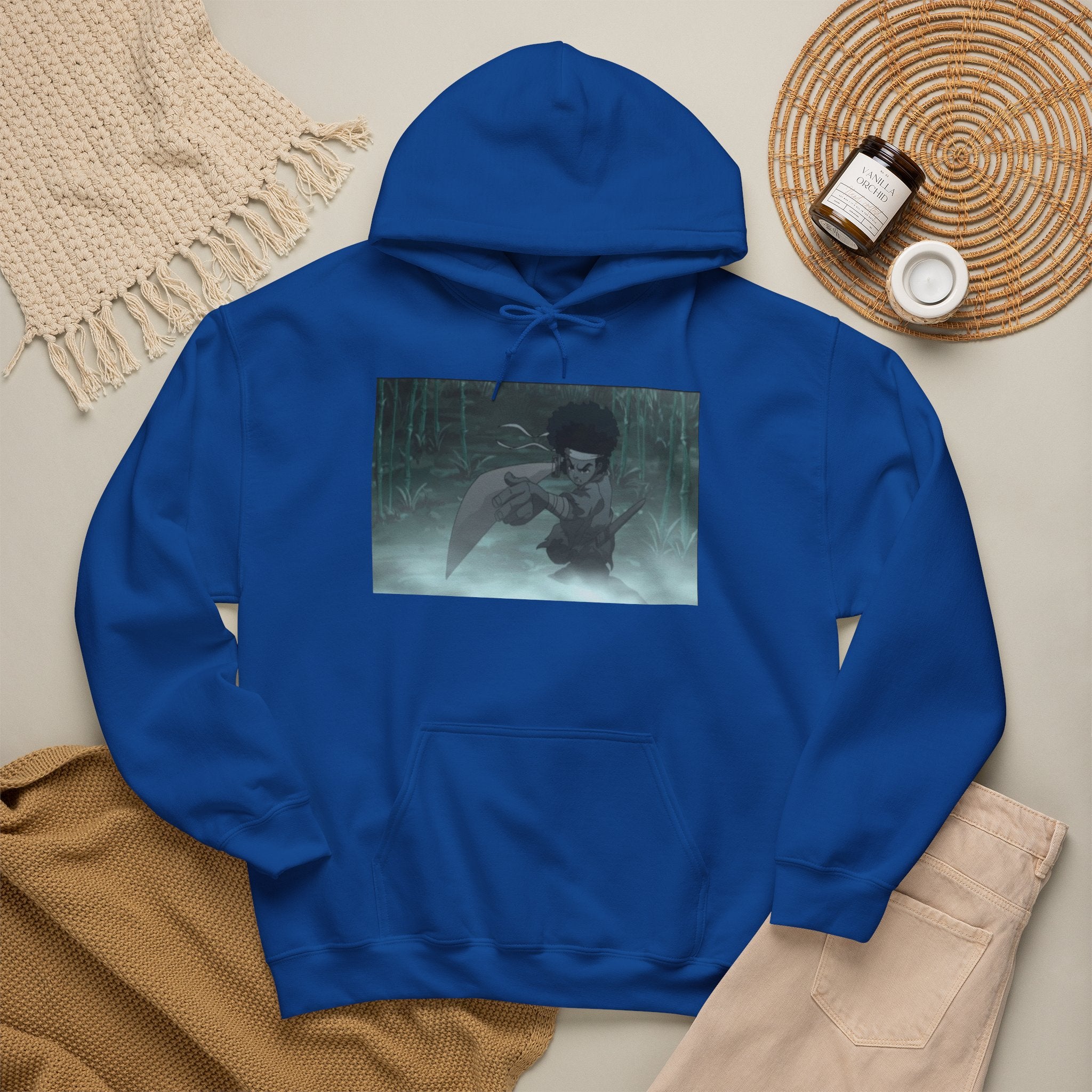 Moody Forest Angel Hoodie — Ethereal Wings Graphic Sweatshirt