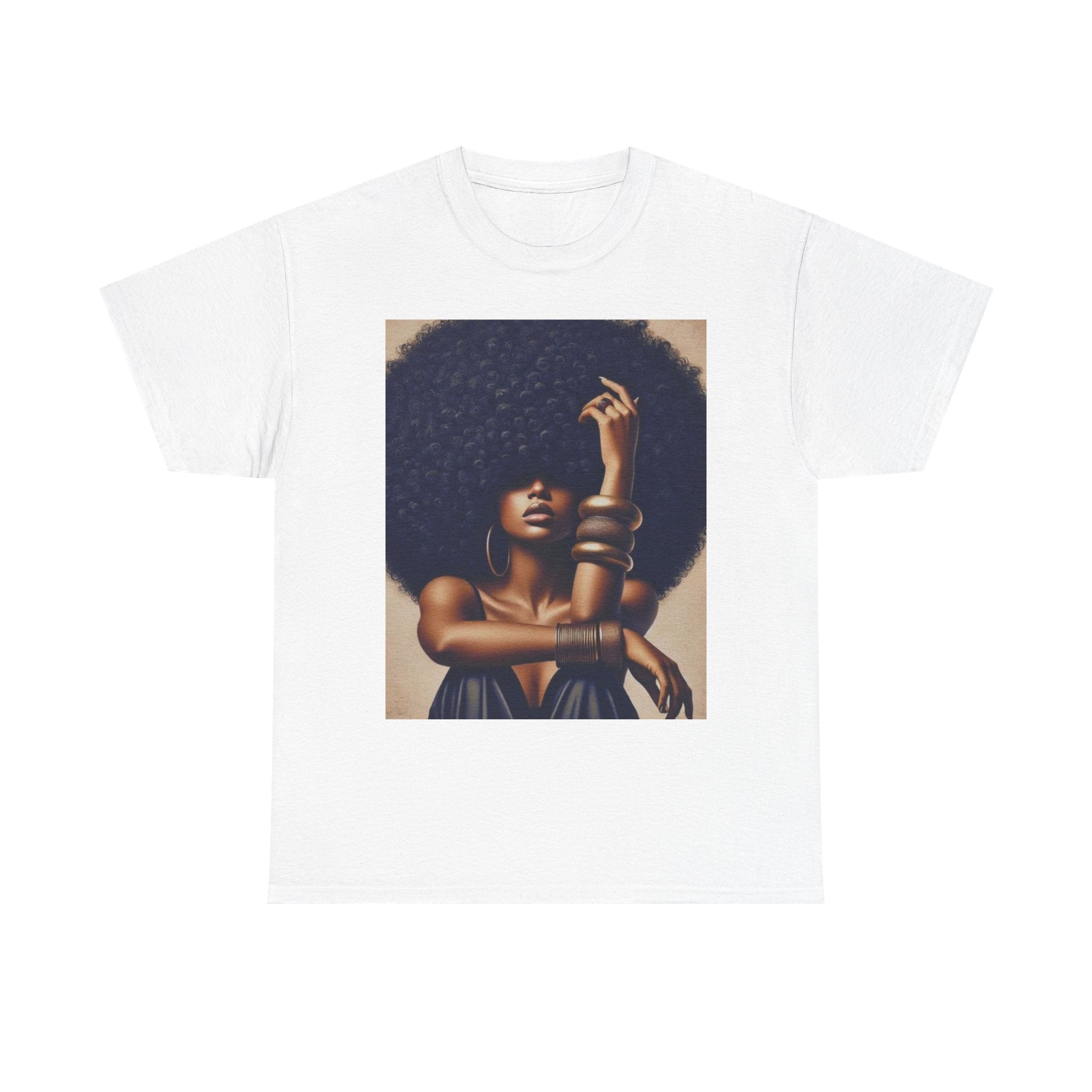 Afro Goddess Portrait Tee — Empowerment Graphic T-Shirt