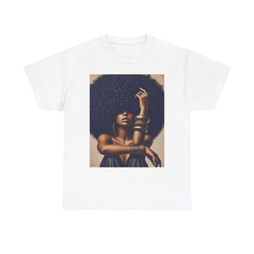 Afro Goddess Portrait Tee — Empowerment Graphic T-Shirt