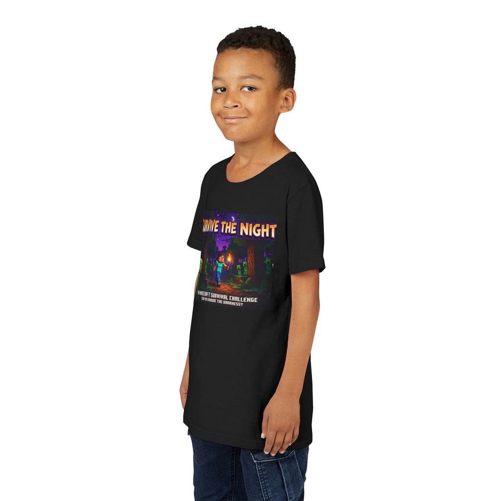 Survive the Night Youth Tee — Glowing Creeper Night Gamer Shirt
