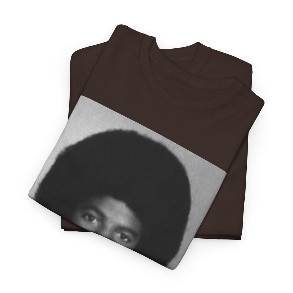 Graphic Tee — Retro Portrait Front with Black Power Fist Back