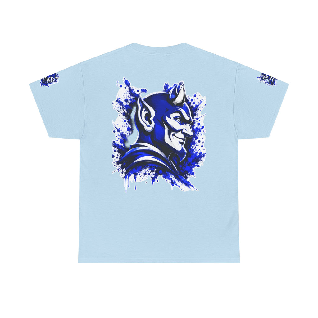 Duke Blue Devils Graphic Tee — Splatter Devil Logo T‑Shirt