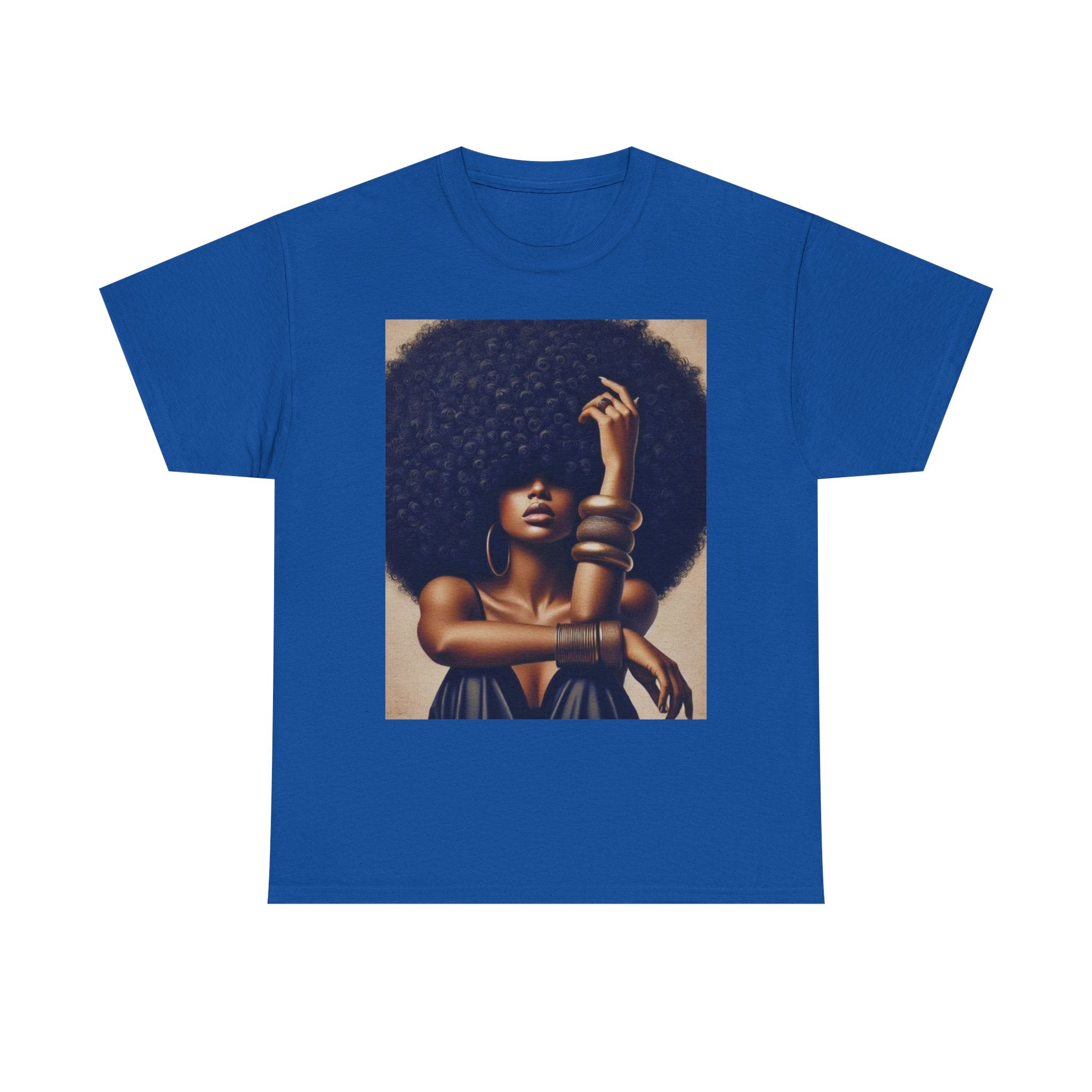 Afro Goddess Portrait Tee — Empowerment Graphic T-Shirt