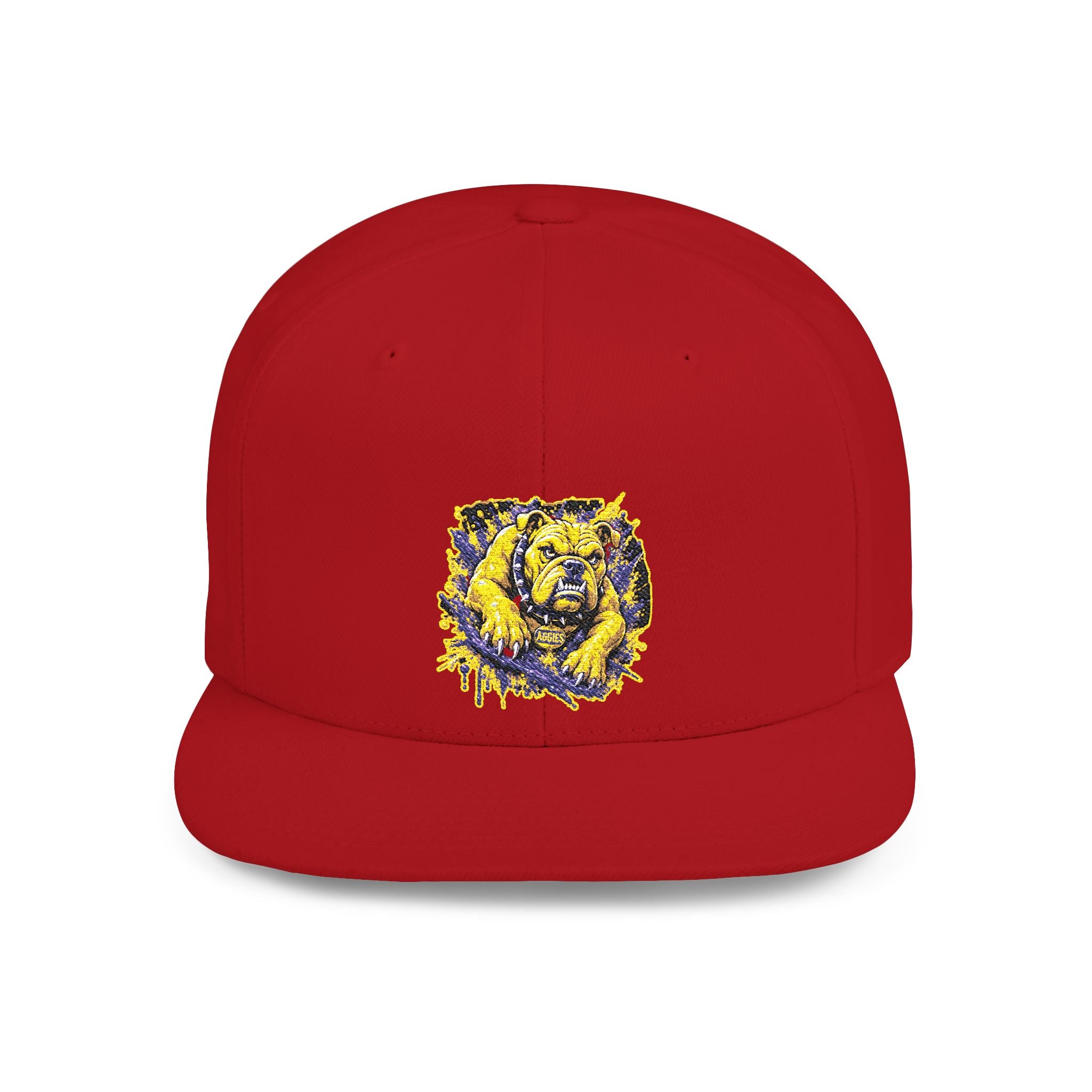 Lion Watercolor Snapback Hat — Yellow & Purple Lion Design