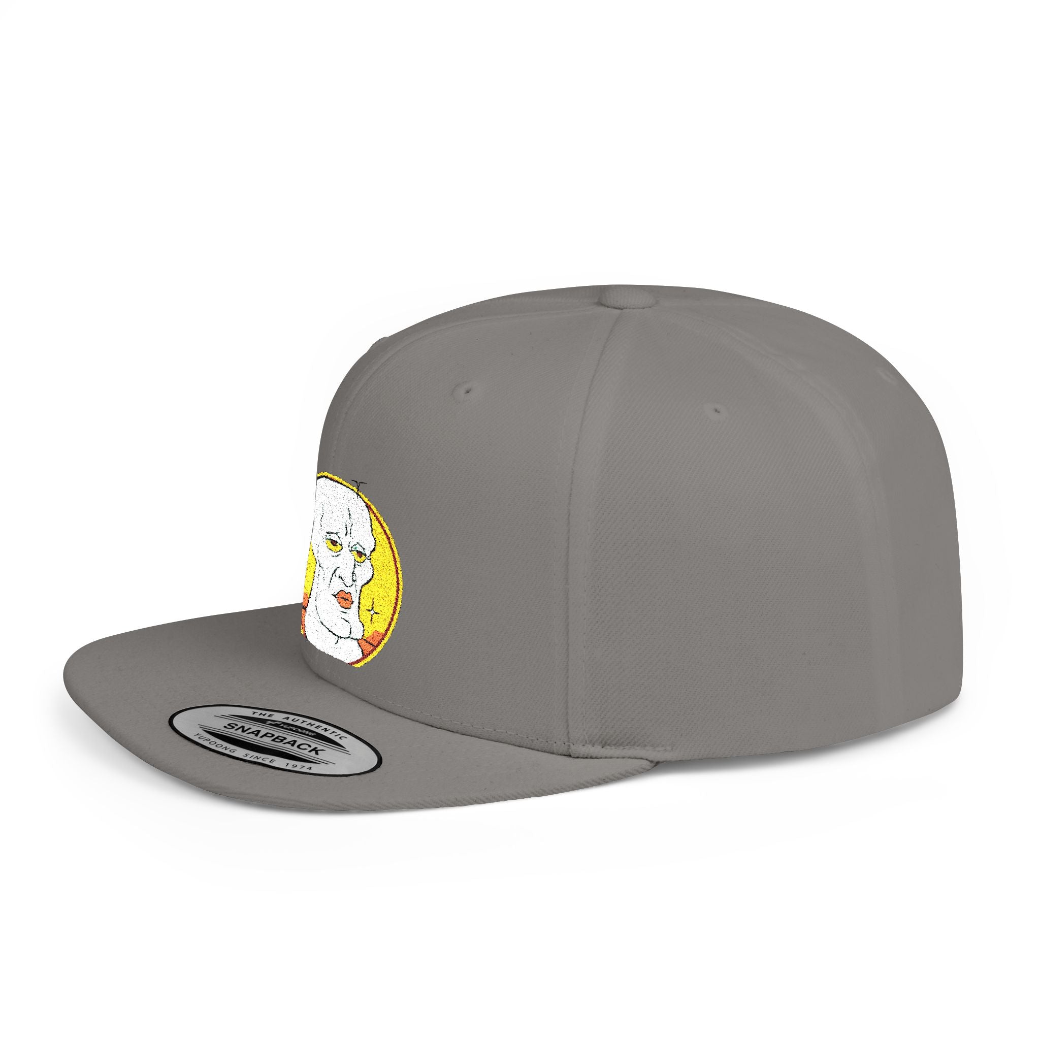 Snapback Hat — Cute Cat Holding Flower Patch, Cute Kawaii Cat Embroidered Cap